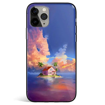 Dragon Ball Kame House Vertical Version Tempered Glass Soft Silicone iPhone Case-Phone Case-Monkey Ninja-iPhone 17-Glass Case-Monkey Ninja