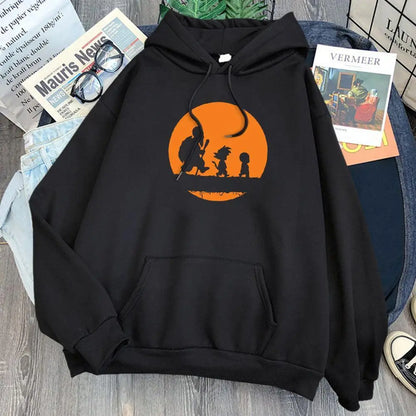 Dragon Ball Master Roshi and Goku Hoodie-Clothing-Monkey Ninja-Black-S-Monkey Ninja