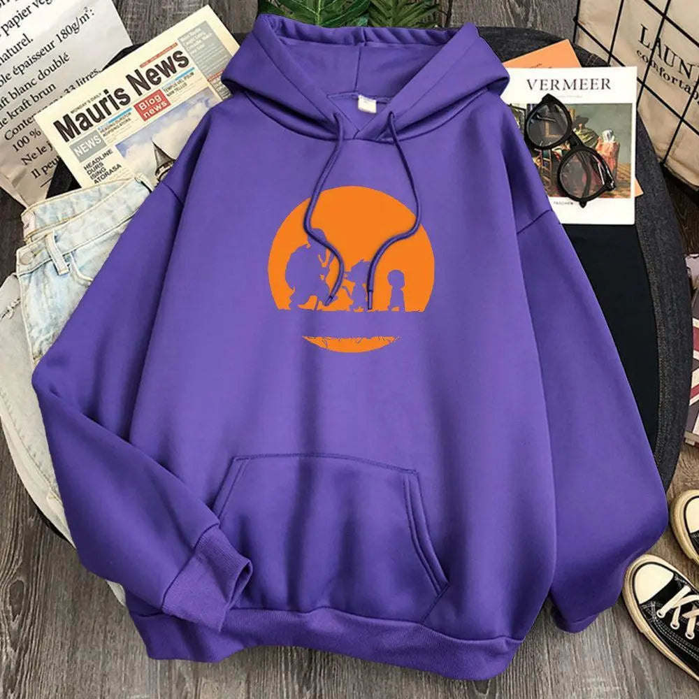 Dragon Ball Master Roshi and Goku Hoodie-Clothing-Monkey Ninja-Purple-S-Monkey Ninja