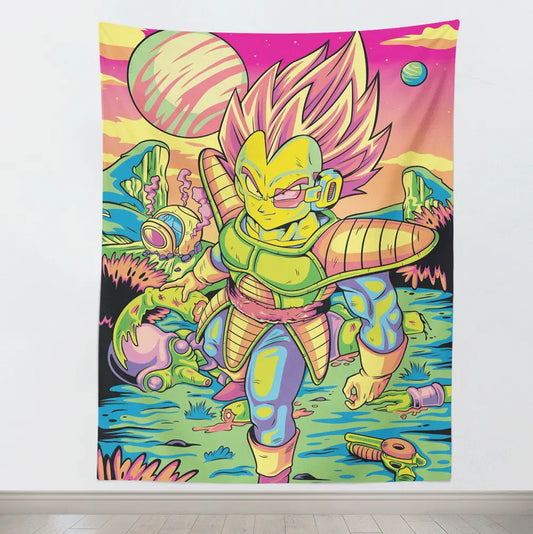 Dragon Ball Prince Vegeta Tapestry-Taspetry-Monkey Ninja-100cm * 150cm-Monkey Ninja