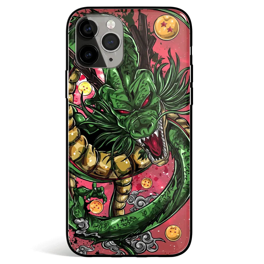 Dragon Ball Shenron Tempered Glass Soft Silicone Phone Case-Phone Case-Monkey Ninja-iPhone 17-Glass Case-Monkey Ninja