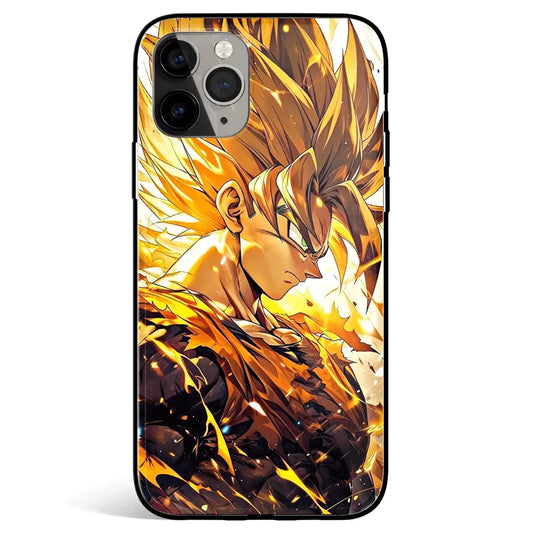 Dragon Ball Son Goku Super Art Tempered Glass Soft Silicone iPhone Case-Phone Case-Monkey Ninja-iPhone 17-Glass Case-Monkey Ninja