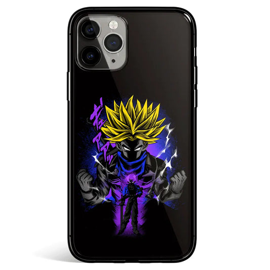 Dragon Ball Trunks Contour Tempered Glass Soft Silicone iPhone Case-Phone Case-Monkey Ninja-iPhone 17-Glass Case-Monkey Ninja