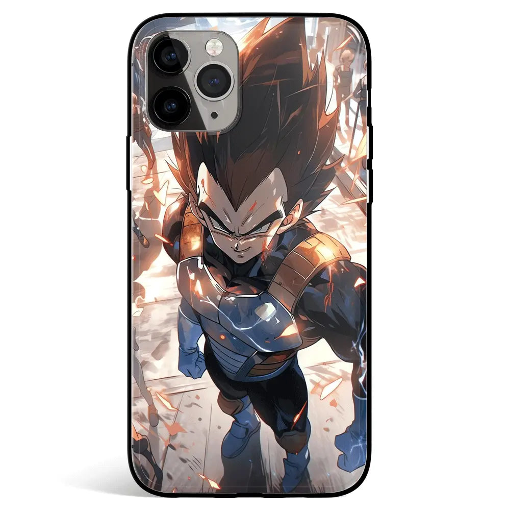 Dragon Ball Vegeta Fantasy Style 1 Tempered Glass Soft Silicone iPhone Case-Phone Case-Monkey Ninja-iPhone 17-Glass Case-Monkey Ninja