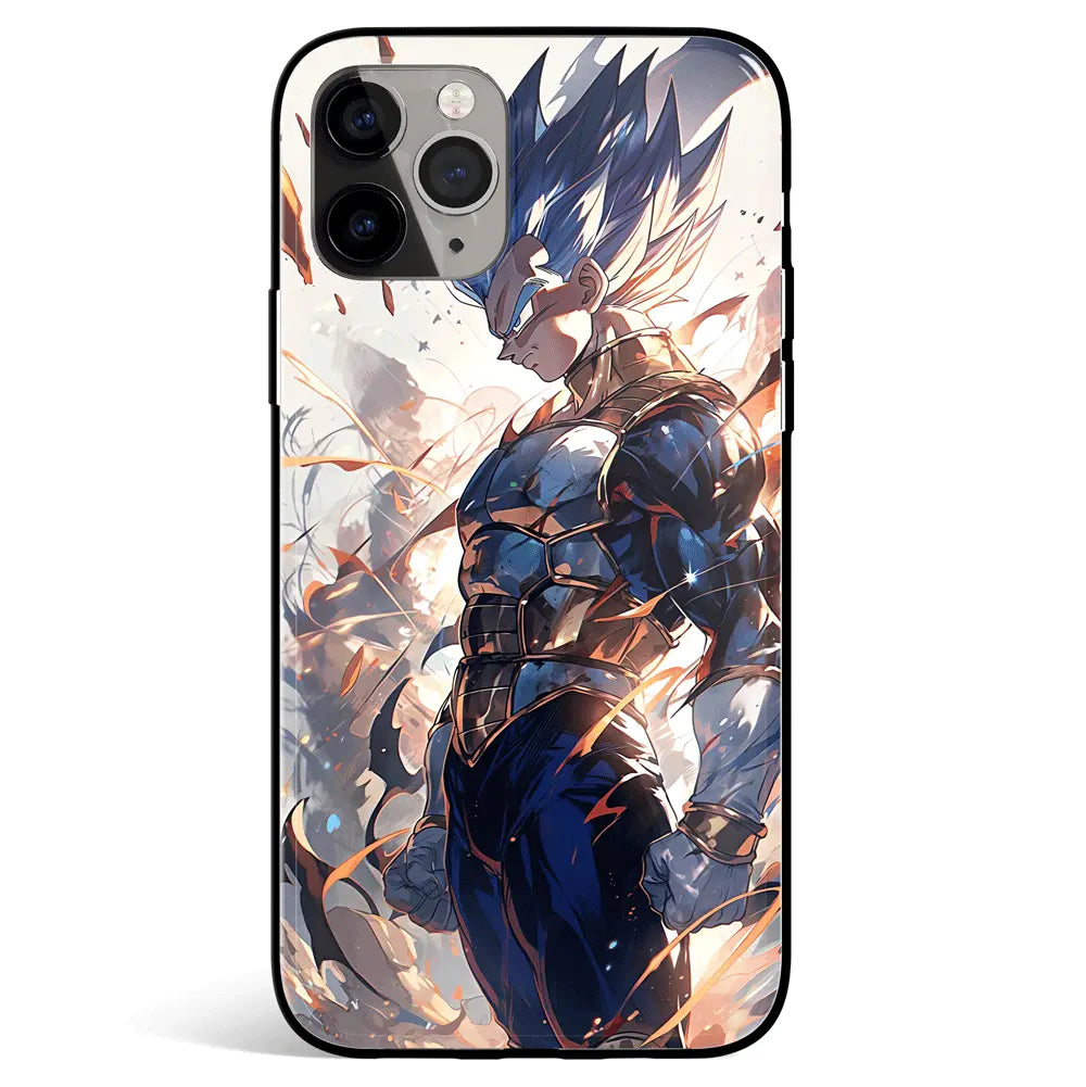 Dragon Ball Vegeta Fantasy Style Tempered Glass Soft Silicone iPhone Case-Phone Case-Monkey Ninja-iPhone 17-Glass Case-Monkey Ninja