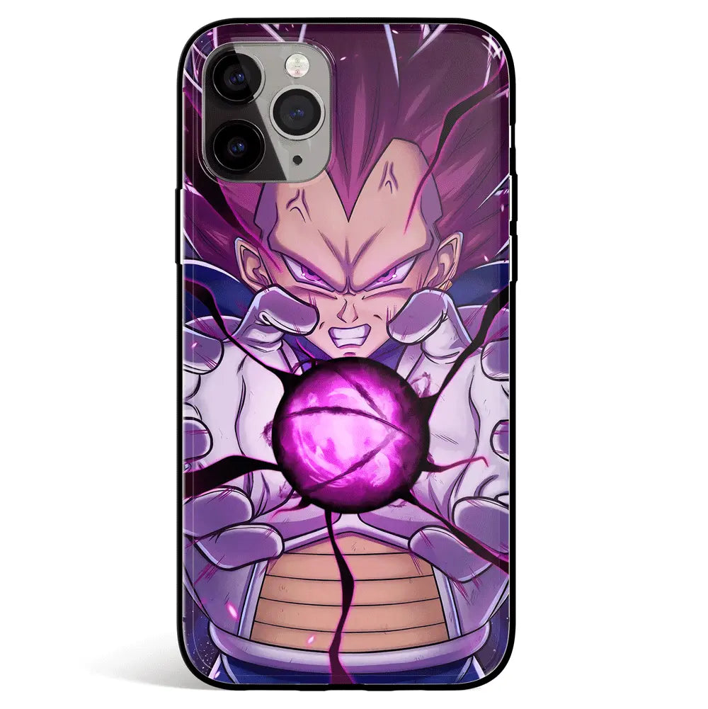 Dragon Ball Vegeta Ultra Ego 1 Tempered Glass Soft Silicone iPhone Case-Phone Case-Monkey Ninja-iPhone 17-Glass Case-Monkey Ninja
