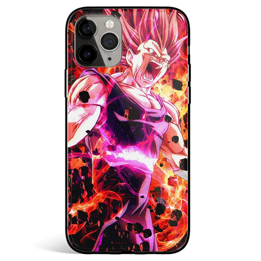 Dragon Ball Vegeta Ultra Ego Tempered Glass Soft Silicone iPhone Case-Phone Case-Monkey Ninja-iPhone 17-Glass Case-Monkey Ninja