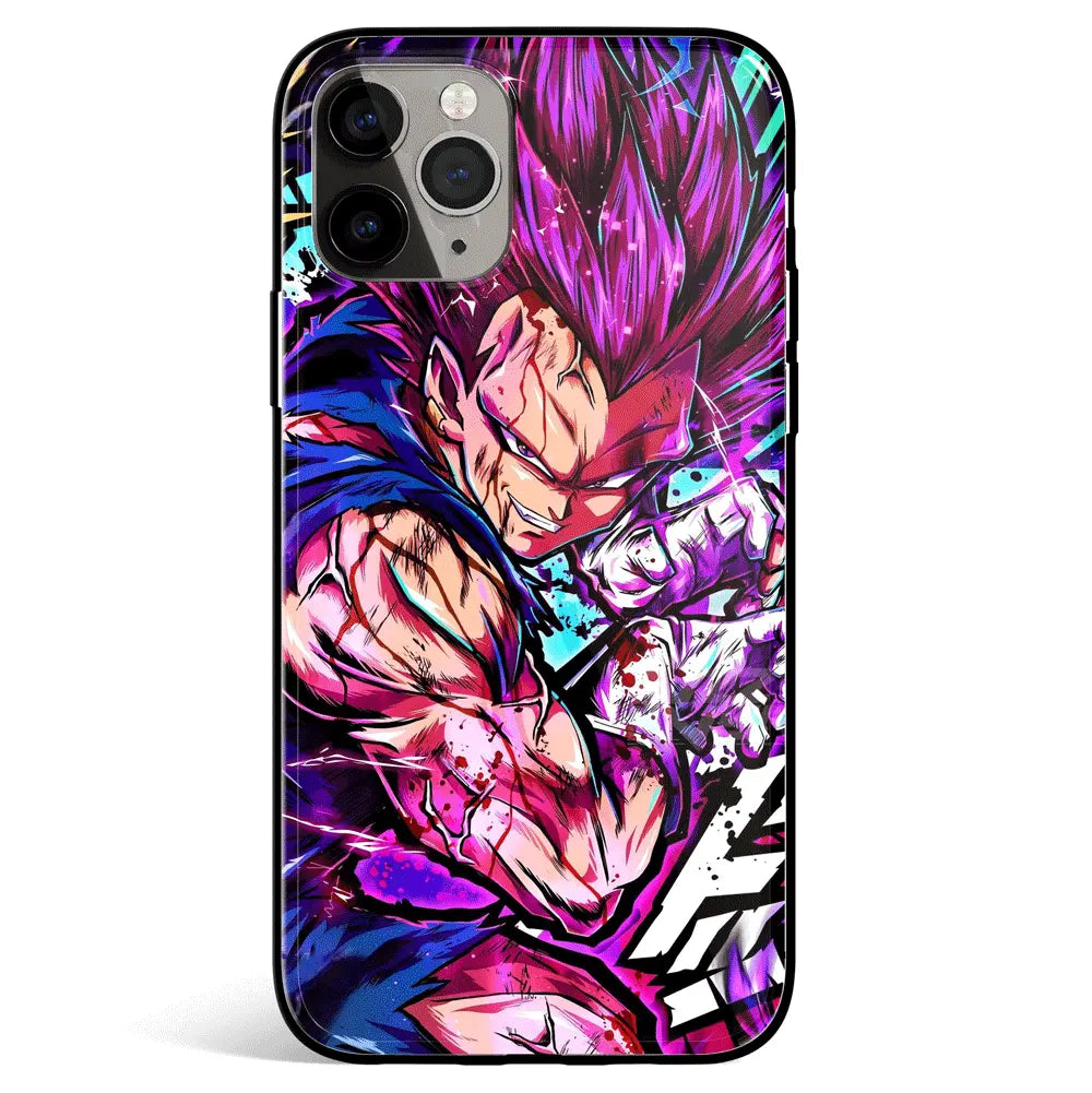 Dragon Ball Vegeta Ultra Ego Tempered Glass Soft Silicone iPhone Case-Phone Case-Monkey Ninja-iPhone 17-Glass Case-Monkey Ninja