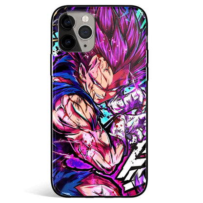 Dragon Ball Vegeta Ultra Ego Tempered Glass Soft Silicone iPhone Case-Phone Case-Monkey Ninja-iPhone 17-Glass Case-Monkey Ninja