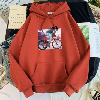 Dragon Ball Goku on Bike Hoodie