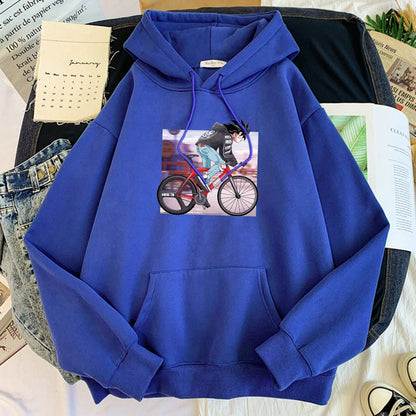 Dragon Ball Goku on Bike Hoodie