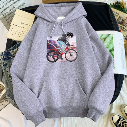 Dragon Ball Goku on Bike Hoodie