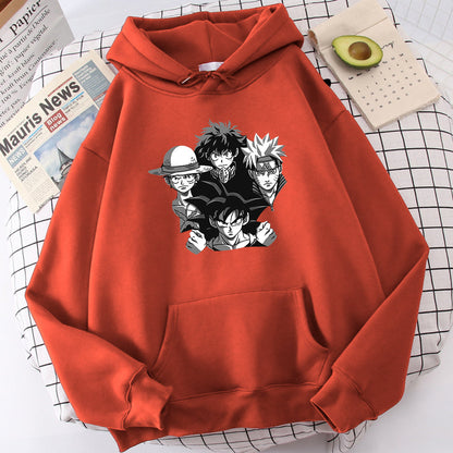 Luffy Izuku Naruto Goku Hoodie