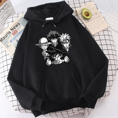 Luffy Izuku Naruto Goku Hoodie