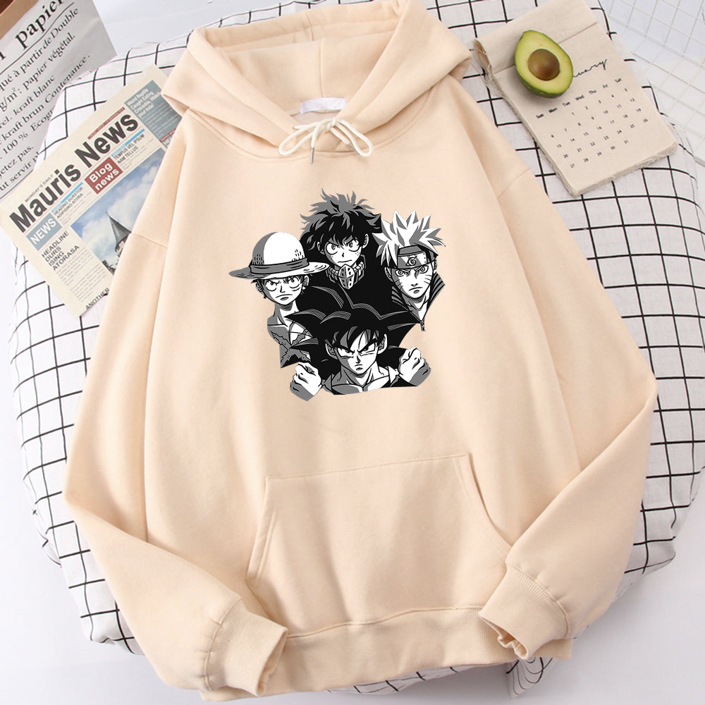 Luffy Izuku Naruto Goku Hoodie