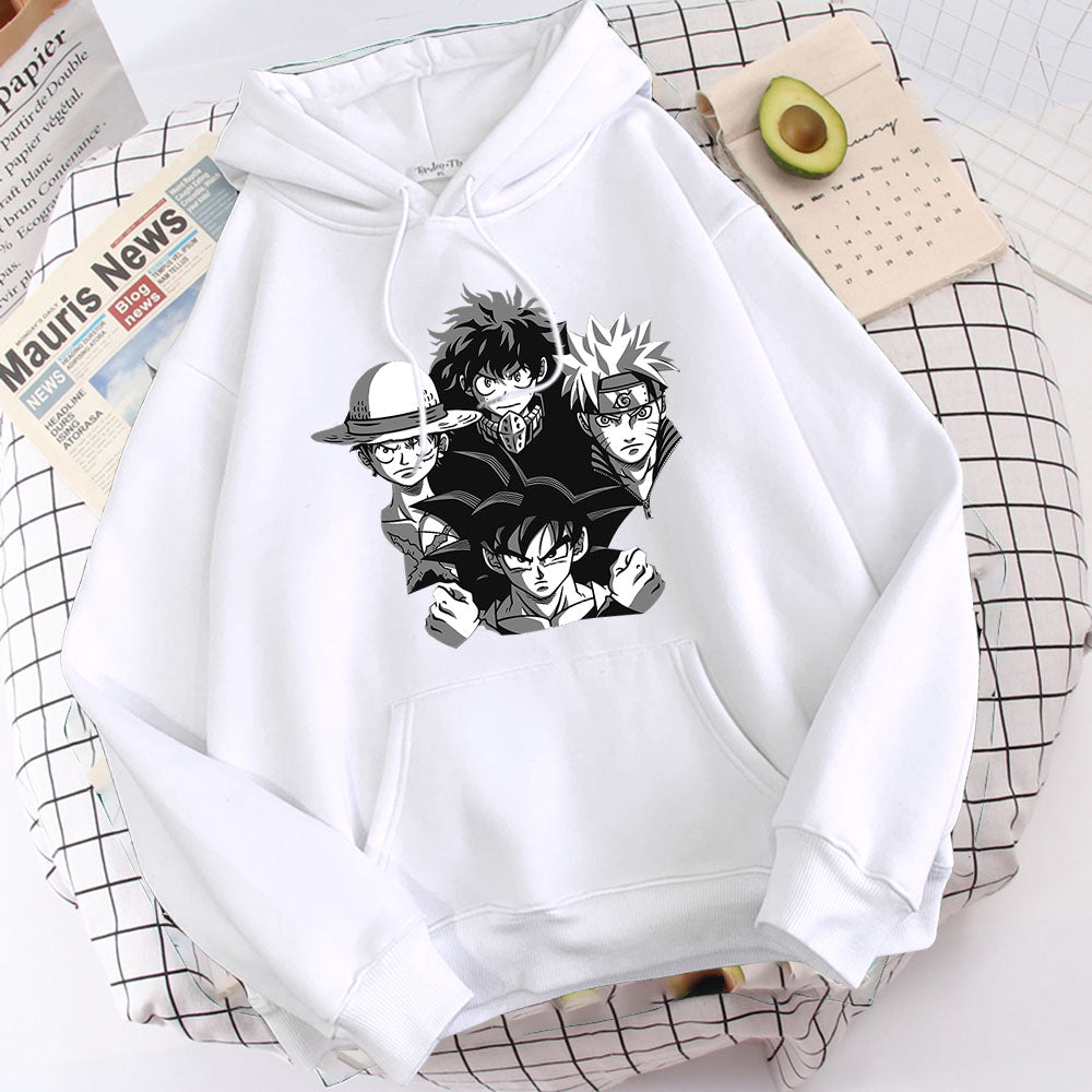 Luffy Izuku Naruto Goku Hoodie