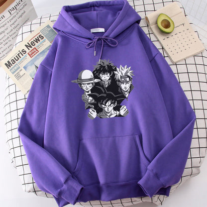 Luffy Izuku Naruto Goku Hoodie