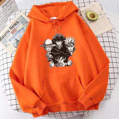 Luffy Izuku Naruto Goku Hoodie