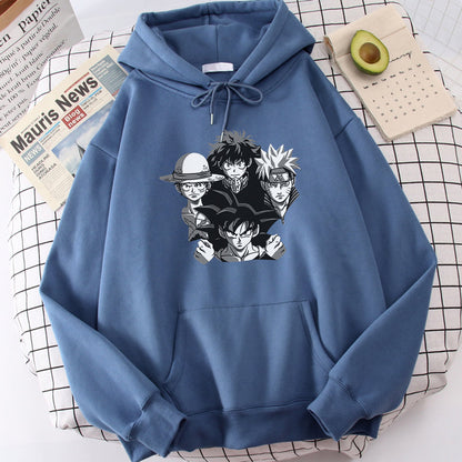 Luffy Izuku Naruto Goku Hoodie