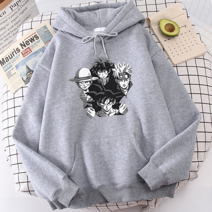 Luffy Izuku Naruto Goku Hoodie