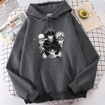 Luffy Izuku Naruto Goku Hoodie
