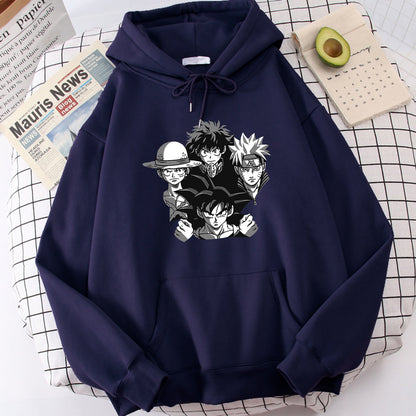 Luffy Izuku Naruto Goku Hoodie