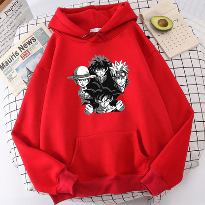 Luffy Izuku Naruto Goku Hoodie