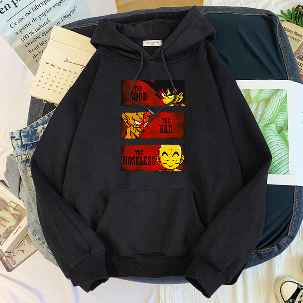Dragon Ball The Good The Bad The Noseless Hoodie-Clothing-Monkey Ninja-Black-S-Monkey Ninja