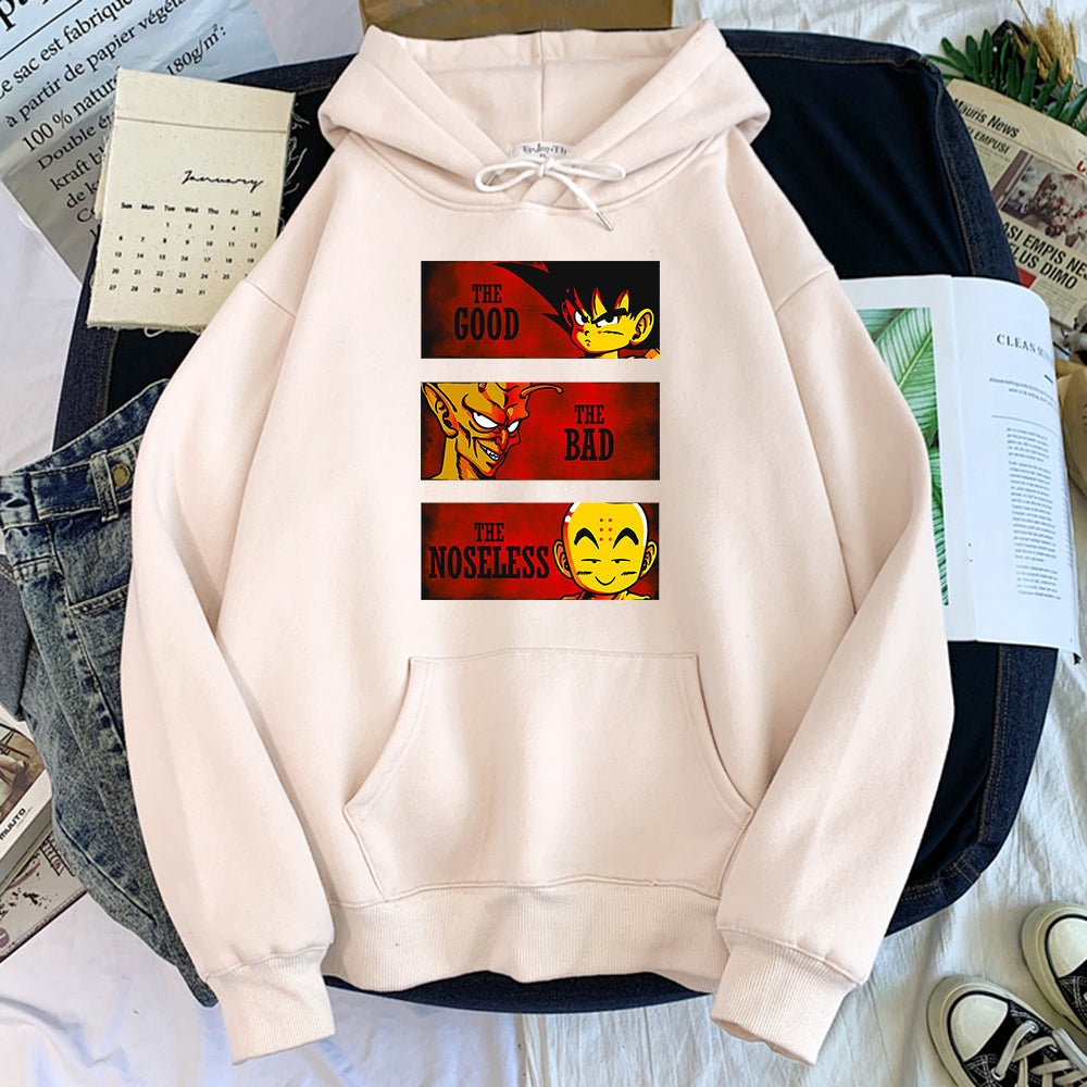 Dragon Ball The Good The Bad The Noseless Hoodie-Clothing-Monkey Ninja-Beige-S-Monkey Ninja