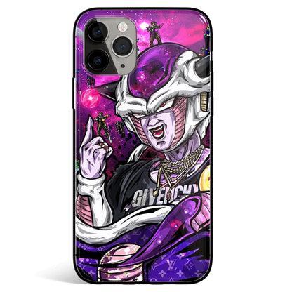 Fanart Stylish Frieza Tempered Glass Soft Silicone iPhone Case-Phone Case-Monkey Ninja-iPhone 17-Frieza-Glass Case-Monkey Ninja