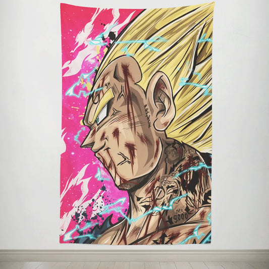 Fanart Stylish Vegeta Tapestry-Taspetry-Monkey Ninja-100cm * 150cm-Monkey Ninja