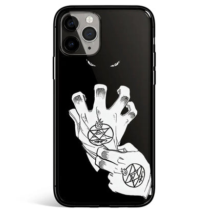 Fullmetal Alchemist Mustang Hand Tempered Glass Soft Silicone iPhone Case-Phone Case-Monkey Ninja-iPhone 17-Glass Case-Monkey Ninja