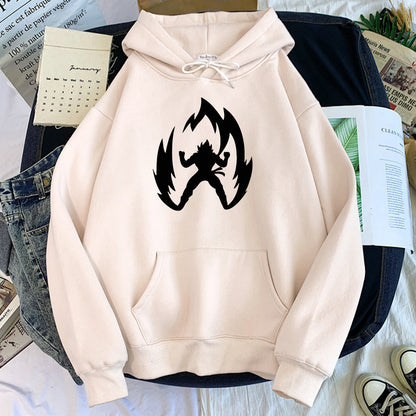 Dragon Ball Super Saiyan Hoodie-Clothing-Monkey Ninja-Beige-S-Monkey Ninja