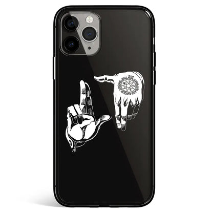Hellsing Alucard Gesture Tempered Glass Soft Silicone iPhone Case-Phone Case-Monkey Ninja-iPhone 17-Glass Case-Monkey Ninja