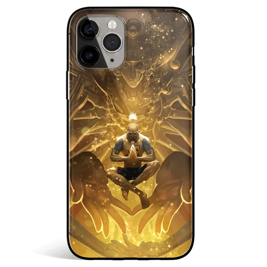 Hunter X Hunter Isaac Netero Tempered Glass Soft Silicone iPhone Case-Phone Case-Monkey Ninja-iPhone 17-Glass Case-Monkey Ninja