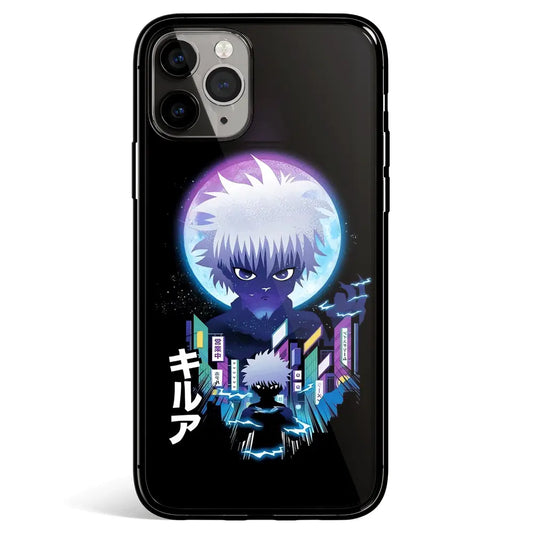 Hunter X Hunter Killua Landscape Tempered Glass Soft Silicone iPhone Case-Phone Case-Monkey Ninja-iPhone 17-Glass Case-Monkey Ninja