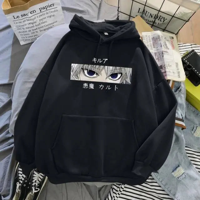 Hunter X Hunter Killua Zoldyck Hoodie-Clothing-Monkey Ninja-Black-S-Monkey Ninja