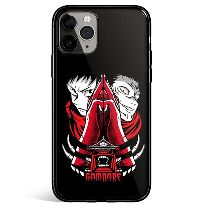 Jujutsu Kaisen Anime Landscape Tempered Glass Soft Silicone iPhone Case-Phone Case-Monkey Ninja-iPhone 17-Glass Case-Monkey Ninja