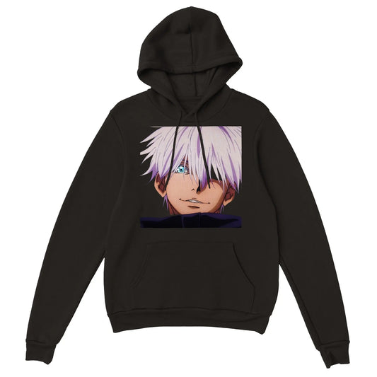 Jujutsu Kaisen | Gojo Satoru | Anime Hoodie (Unisex)-Hoodie-Monkey Ninja-Black-S-Monkey Ninja