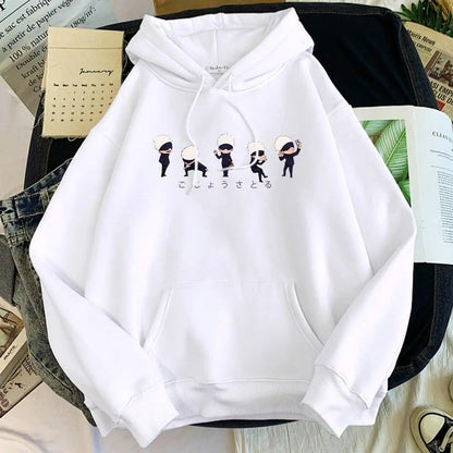 Jujutsu Kaisen Satoru Gojo Hoodie-Clothing-Monkey Ninja-White-S-Monkey Ninja