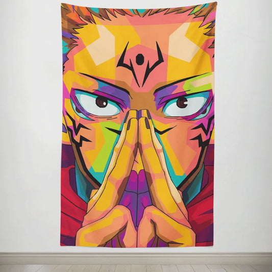 Jujutsu Kaisen Sukuna Eyes Tapestry-Taspetry-Monkey Ninja-100cm * 150cm-Monkey Ninja