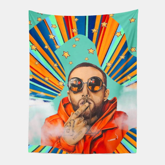 Mac Miller Rapper Tapestry-Taspetry-Wallarts Lab-100cm * 150cm-Monkey Ninja