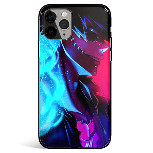 My Hero Academia Dabi Tempered Glass Soft Silicone iPhone Case-Phone Case-Monkey Ninja-iPhone 17-Glass Case-Monkey Ninja