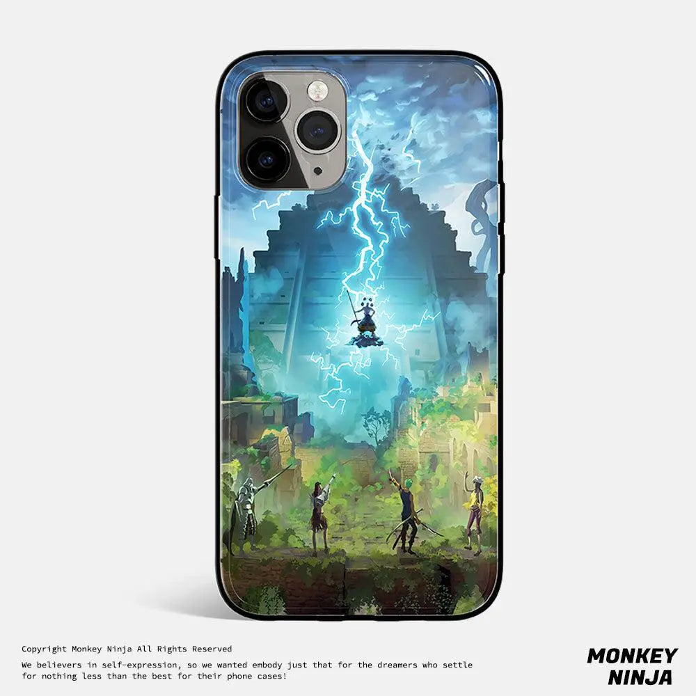 One Piece Anime Tempered Glass Soft Silicone Phone Case-Phone Case-Monkey Ninja-iPhone 17-Glass Case-Monkey Ninja