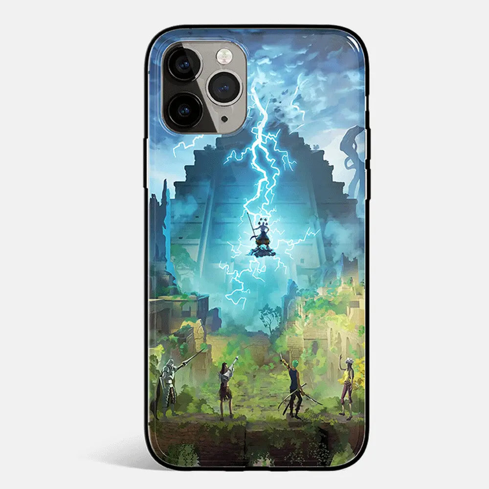 One Piece Anime Tempered Glass Soft Silicone Phone Case-Phone Case-Monkey Ninja-iPhone 17-Glass Case-Monkey Ninja