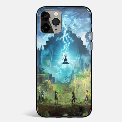 One Piece Anime Tempered Glass Soft Silicone Phone Case-Phone Case-Monkey Ninja-iPhone 17-Glass Case-Monkey Ninja