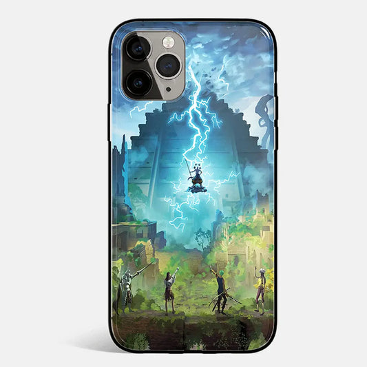 One Piece Anime Tempered Glass Soft Silicone Phone Case-Phone Case-Monkey Ninja-iPhone 17-Glass Case-Monkey Ninja