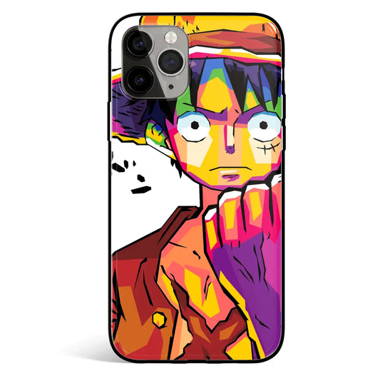 One Piece Determined Luffy Tempered Glass Soft Silicone iPhone Case-Phone Case-Monkey Ninja-iPhone 17-Glass Case-Monkey Ninja