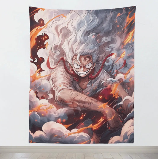 One Piece Gear 5 Awakening Luffy Bage Tapestry-Taspetry-Monkey Ninja-100cm * 150cm-Monkey Ninja