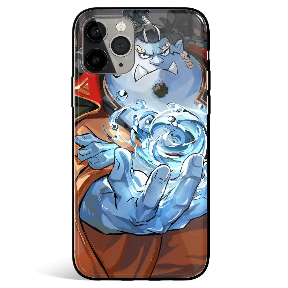 One Piece Jimbei Fanarts Tempered Glass Soft Silicone iPhone Case-Phone Case-Monkey Ninja-iPhone 17-Glass Case-Monkey Ninja